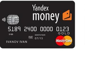 Kako podići novac iz Yandex novčanika u gotovini