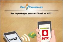 Überweisen Sie Geld von Tele2 an die MTS-Nummer